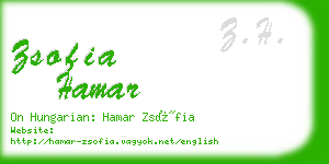 zsofia hamar business card